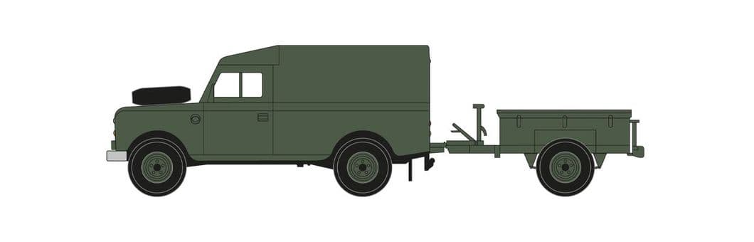 A02324 LWB Land Rover (Hard Top) & Trailer