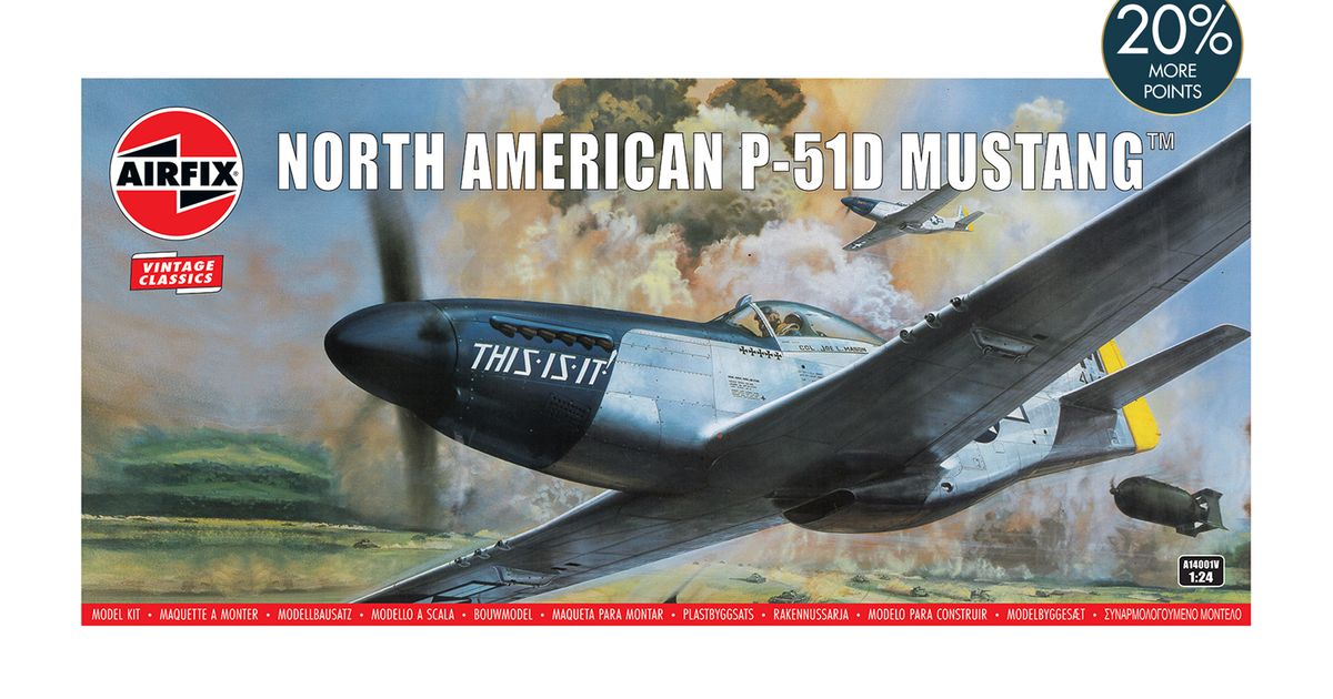 航空機・ヘリコプター AIRFIX  1/24  P-51D  MUSTANG A14001V North American P-51D Mustang