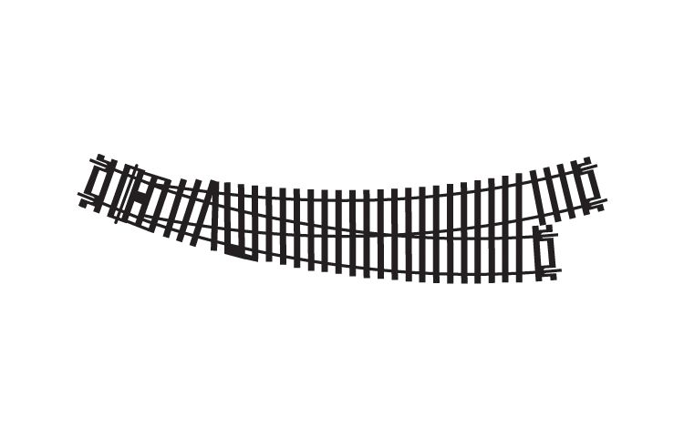 R8075 1 x Hornby OO Gauge Right Hand Curved Point Track 