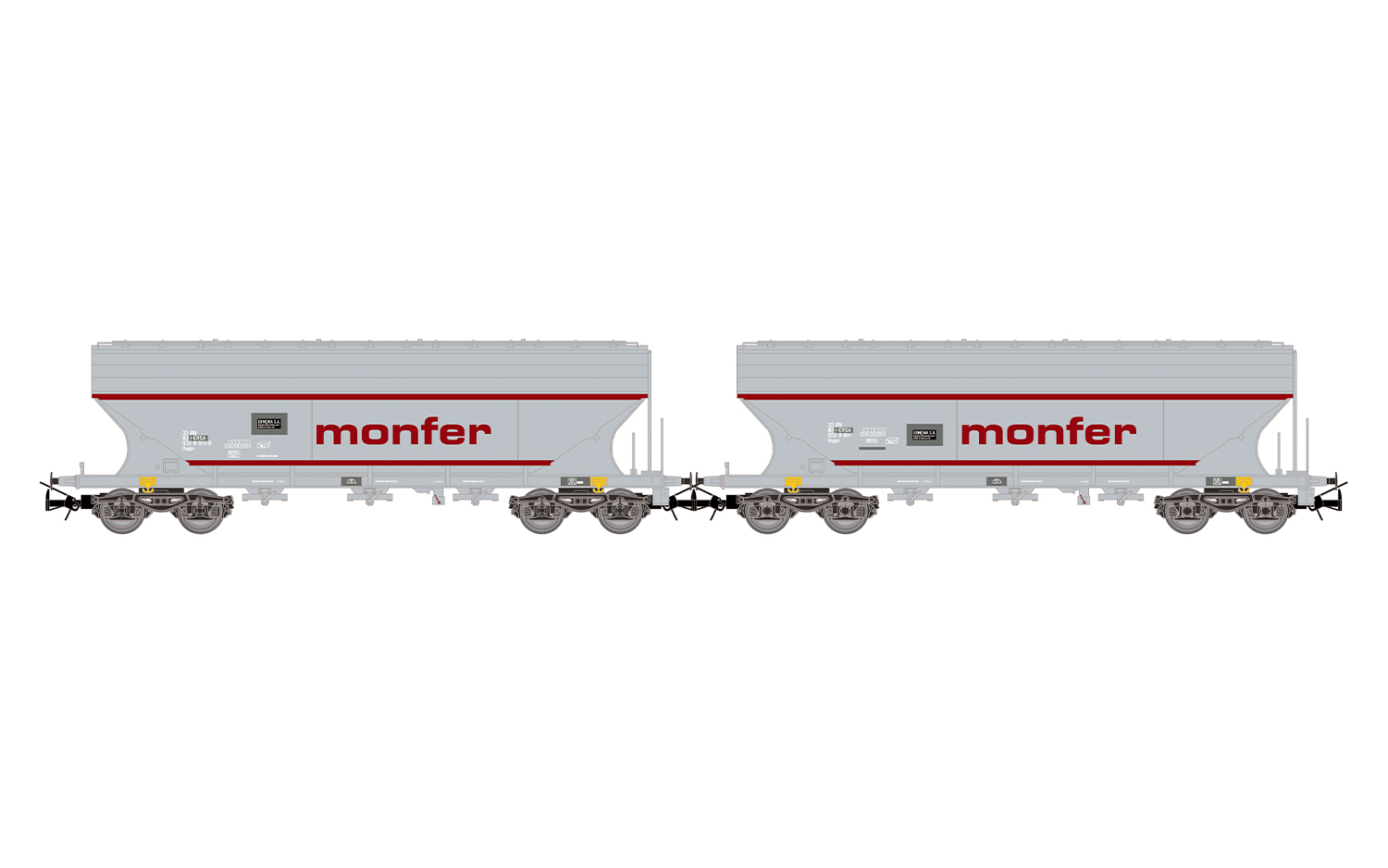 Set De 2 Wagons Porte-grumes Rivarossi – HR6628, McCloud River, époque III, Voie HO, Neuf