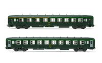 Passenger Coaches SNCF　4両セット HJ4147 SNCF, 2-unit set of DEV AO coaches, green livery with