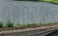 High Level Arched Retaining Walls x 2 (Engineers Blue Brick)