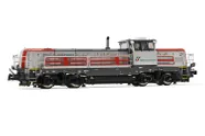 Mercitalia Rail, locomotiva diesel da manovra EffiShunter 1000, livrea argento con strisce rosse, ep. VI