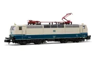 DB, locomotora eléctrica clase 181,2, decoración azul/beige, ép. IV