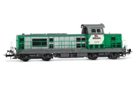 SNCF, locomotive diesel BB 66400, livrée verte, « FRET », ép. VI