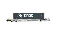 TOUAX, 4-axle container wagon Sffgmss with 45' container “DFDS”, period VI