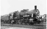 DRG, locomotiva a vapore classe 55.25 (ex KPEV G 8.1), livrea rossa/nera, ep. II, con DCC Sound decoder