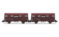 SNCF "Aquitaine Express", 2-unit pack covered 2-axle wagons type G4 (Permaplex walls), ep. IV