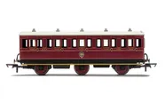 NBR, 6 Wheel Coach, 3rd Class, Fitted Lights, 1169 - Era 2