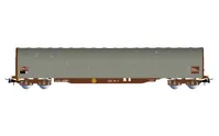 SBB, 4-achs. Schiebeplanenwagen der Bauart Rilns mit Ausbesserungsflicken