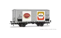 FS, 2-achs. Kühlwagen Hgb, Metallaufbau, silberne Farbgebung „Peroni“