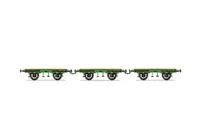 Flat Bed Wagon Pack containing 3 x Flat Bed wagons (Stephenson's Rocket)
