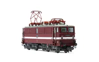 DR, locomotive électrique classe 211, livrée rouge avec ligne blanche de décoration épaisse, ép. IV