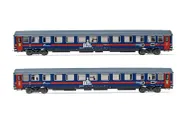 FS, 2-units pack UIC-Z1 rebuilt 2nd class, Intercity Notte Basic livery blue with red stripe, ep. VI