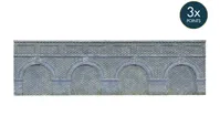 Low Level Arched Retaining Walls x2 (Engineers Blue Brick)
