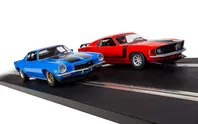 Scalextric American Street Dual (1970s Chevrolet Camaro Vs 1970s Ford Mustang