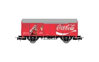 FS, 2-achs. gedeckter Güterwagen Gs mit Plattenwänden, „Coca-Cola", Ep. IV