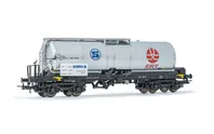 RENFE, 4-axle tank wagon Uahs, "Saltra Explosivos de Rio Tinto" livery, period IV. Suitable AC wheelsets for this item: HC6102 (10,50 x 24,50 mm)