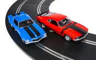 Scalextric American Street Dual (1970s Chevrolet Camaro Vs 1970s Ford Mustang
