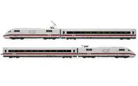DB, 4-tlg. Set elektrischer Triebzug Baureihe 401 (ICE 1), in weiß/roter Lackierung, bestehend aus 2 Triebköpfen (einer davon angetrieben) sowie 2 Zwischenwagen, Ep. IV-V