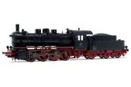 DB, locomotiva a vapore classe 55.25 (ex KPEV G 8.1), livrea rossa/nera, ep. III