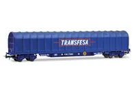 SNCF/RENFE, 4-axle tarpaulin wagon "Transfesa", in blue livery, ep. IV