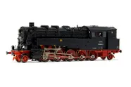DR, locomotiva a vapore classe 95 036, combustione a nafta, livrea rossa/nera, ep. IV