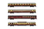 DB, 4-tlg. Set Reisezugwagen "TEE Rheinpfeil", in rot/beiger Lackierung, bestehend aus 1 x Avümh, 1 x Apümh, 1 x Adümh und 1 x Wrüm, Ep. III-IV
