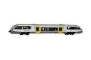 DB AG, diesel railcar class 641, in silver livery, “Der Geithainer”, 641 034-3, period VI, with DCC-sounddecoder