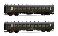 RENFE, 2-unit set 5000 coaches, BB4 2nd class, with UIC rubber vestibules, olive green livery, ep. IV