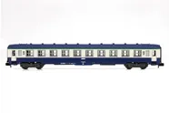 SNCF, coche DEV AO B10c10, literas, decoración azul/gris con logo “Encadré”, ép. IV