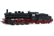 DR, locomotiva a vapore classe 55.25 (ex KPEV G 8.1), livrea rossa/nera, ep. IV