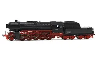DRB, locomotora de vapor clase 42, decoración roja/negra, con tercera luz de cabeza, ép. III