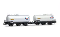 SNCF, coffret de 2 wagons-citernes à 3 essieux « ESSO », livrée argentée, ép. III