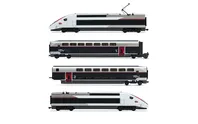 TGV Duplex Carmillon, 4-unit pack with loco, dummy loco and 2 end coaches, ep. VI