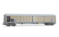SBB, 2-unit set of 4-axle sliding-wall wagon type Habils, livery with patches, ep. V