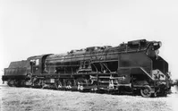 RENFE, steam locomotive 5001 "Sante Fe" with original lamps and coal tender