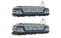FS, set di 2 locomotive elettriche E.633 serie 200, livrea blu/grigia, entrambe motorizzate, ep. IV-V, con DCC Sound decoder