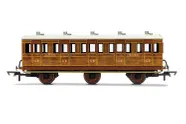 LNER, 6 Wheel Coach, 3rd Class, Fitted Lights, 4141 - Era 3