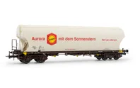 DB, 4-achs. Schwenkdachwagen mit gewölbten Silowänden für den Getreidetransport, „Aurora", Ep. V