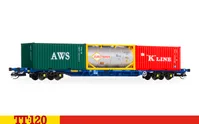 Touax KFA Container Wagon with 3x20 Containers