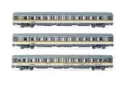 ALEX, 3-unit pack passenger coaches type UIC-Z, 2nd class in grey/white livery, period VI