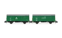 ADIF, 3-unit pack, 2 x J2 wagon + SSV-500 coach, green livery, ep. VI