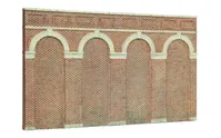 High Level Arched Retaining Walls x 2 (Red Brick)