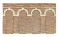 High Level Arched Retaining Walls x 2 (Red Brick)