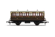 GWR, 4 Wheel Coach, 3rd Class, Fitted Lights, 1889 - Era 2/3