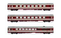 SNCF, 3-unit pack Gran Confort coaches TEE "Le Kléber" (A8u, A8tu, Vru), betón grey, ep. IV