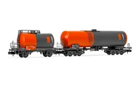 SBB, 2-unit set tank wagons, red / grey livery, contains 1 x 2-axle tank wagon and 1 x 4-axle Tank wagon "UETIKON", period V-VI
