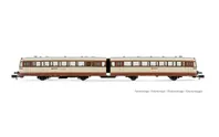 RENFE, 2-unit diesel railcar 591.500, cream-brown "Estrella" livery, ep. IV