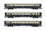 VSOE, 3-tlg. Set Wagen für den Zug „Venice Simplon Orient Express”, bestehend aus 1 x Speisewagen, 1 x Speisewagen mit Küche und 1 x Service-Wagen, Ep. IV-V